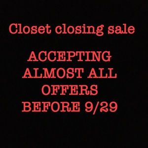 CLOSET CLOSING SALE!!!!!!!!!